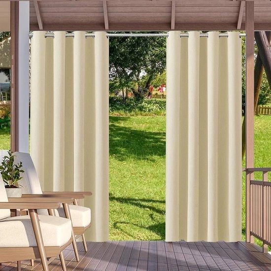 Gordiglio esterno senza rete termicamente isolato con protezione UV impermeabile e resistente al vento - 132 x 215 cm - beige