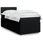 Giroletto a Molle con Materasso Nero 90x190 cm in Tessuto 3289613