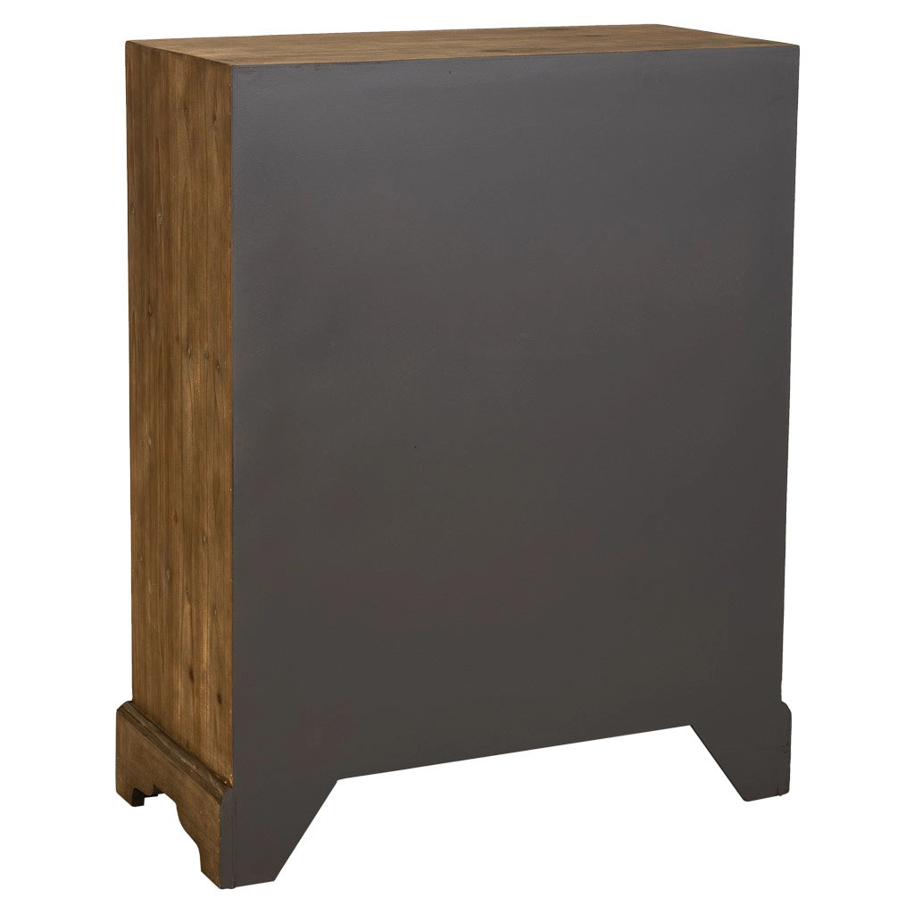 Armadio in legno e metallo marrone 83x38x102h