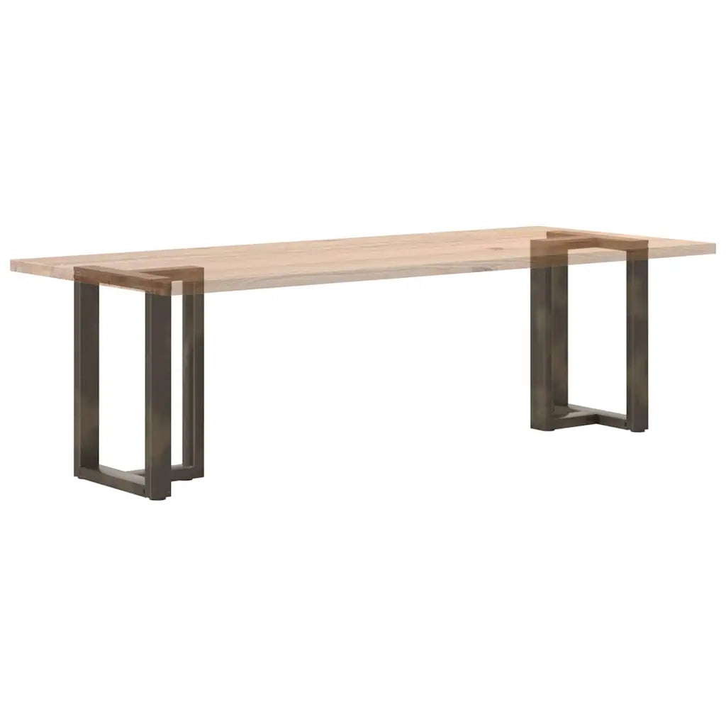 vidaXL Gambe per tavolo da pranzo a forma di T 2 pz nere 50x35x(72-73) cm in acciaio