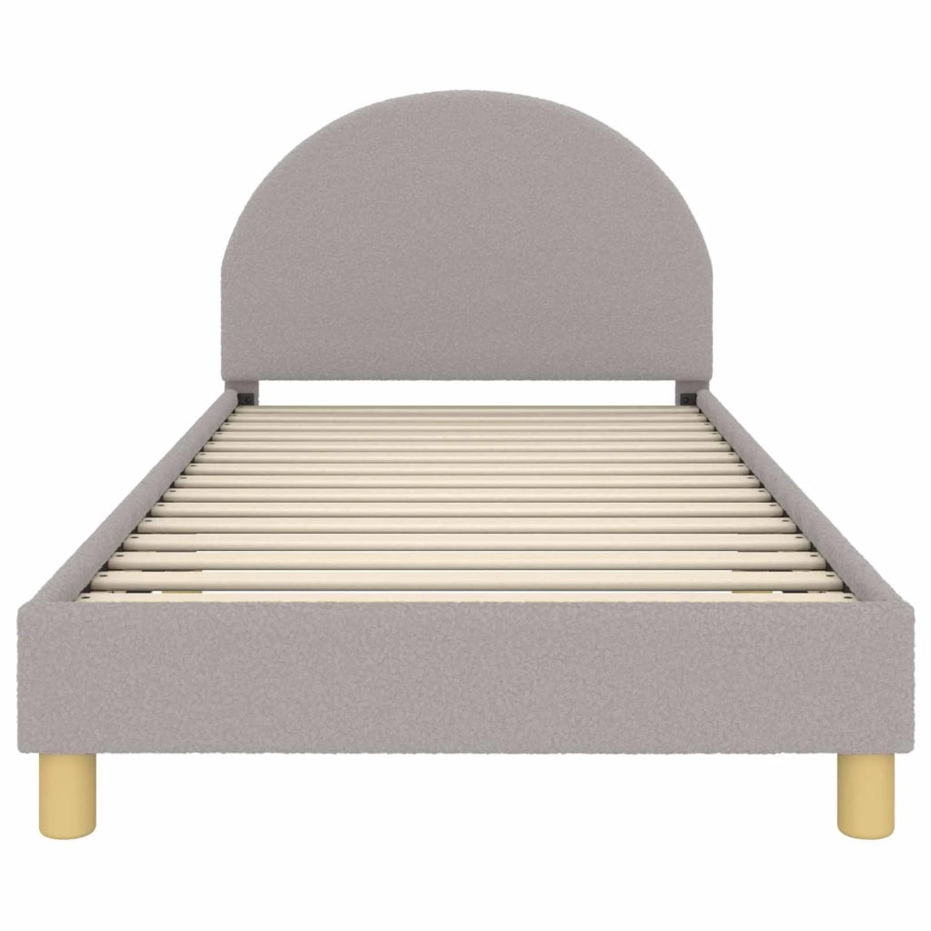 Struttura letto bambini con testata-Giroletto per bambini Grigio Chiaro 90 x 190 cm 348353