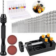 Set di fori con 48 punte a spirale - 10 mini-trapani a mano - foro a mano in legno 3 mm - 12 mm