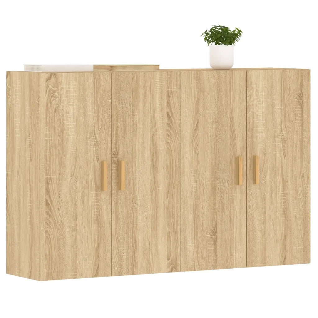 Armadietti a Parete 2 pz Rovere Sonoma in Legno Multistrato 3197875