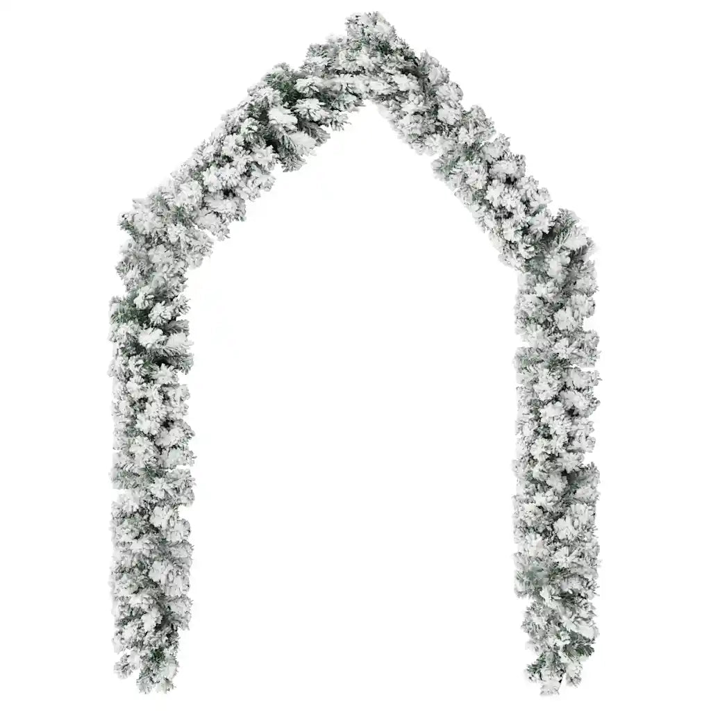 Ghirlanda Natalizia con Neve Verde 10 m in PVC 320968