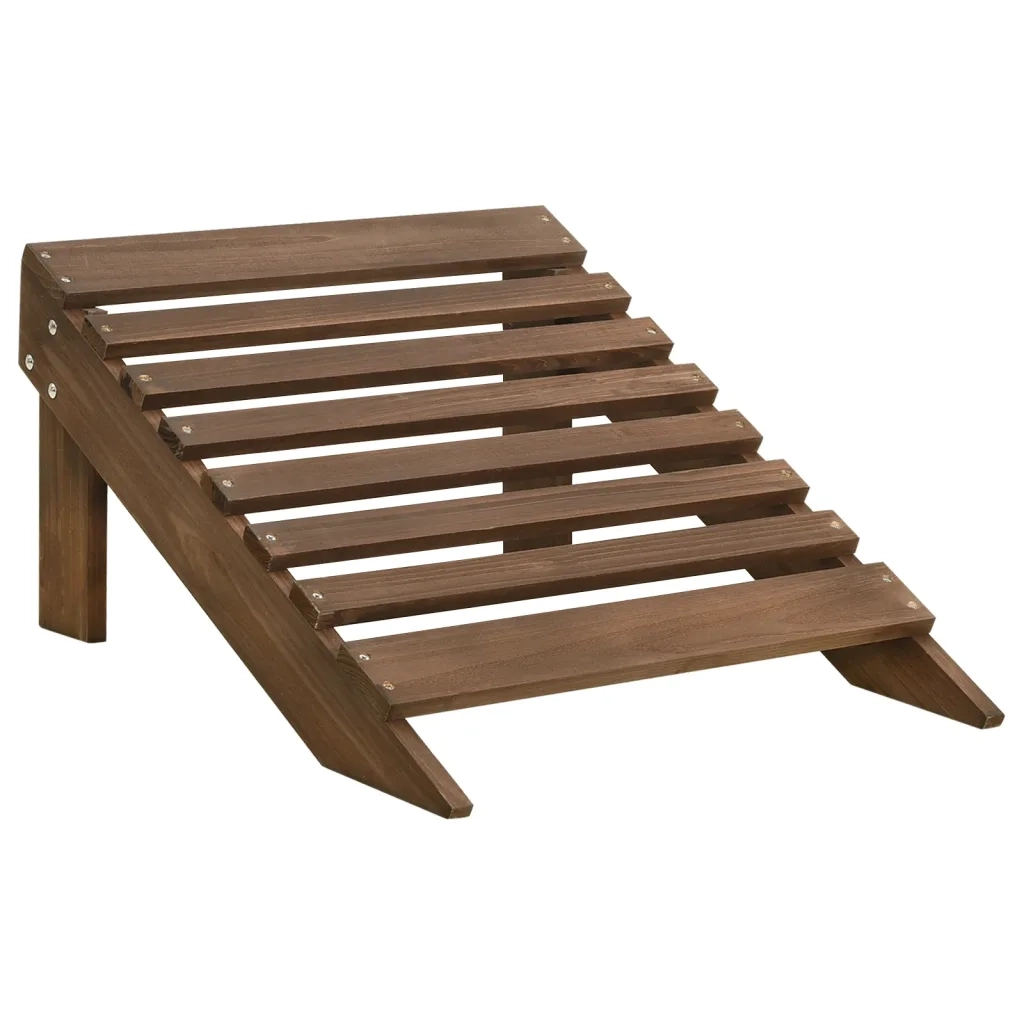 Sedia da Giardino | Sedie da Esterno con Poggiapiedi in Legno Marrone
