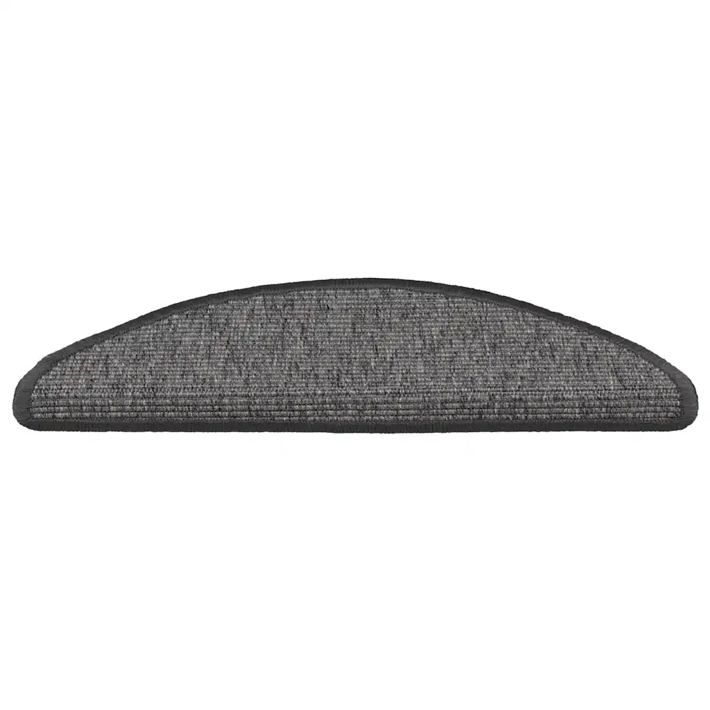 Tappetini per scale 15 pz 56x17x3 cm Beige e Grigio Semicircolari 326894