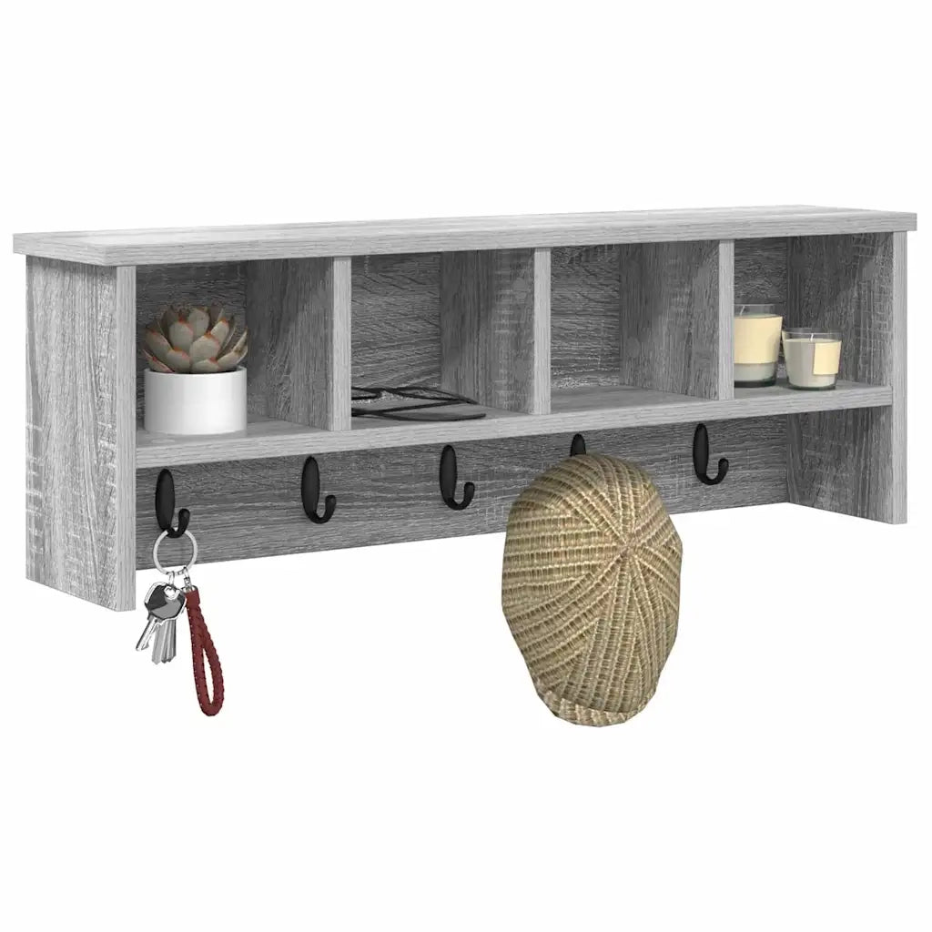Appendiabiti a muro Grigio Sonoma 75 x 16 x 26 cm 874320