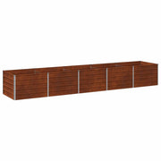 Letto rialzato da giardino Ruggine 400 x 80 x 55 cm cartone 8006435