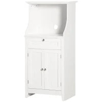 Mobile Cucina per Microonde con Cassetto e Armadietto 2 Ante, 60x40x122.5 cm, Bianco