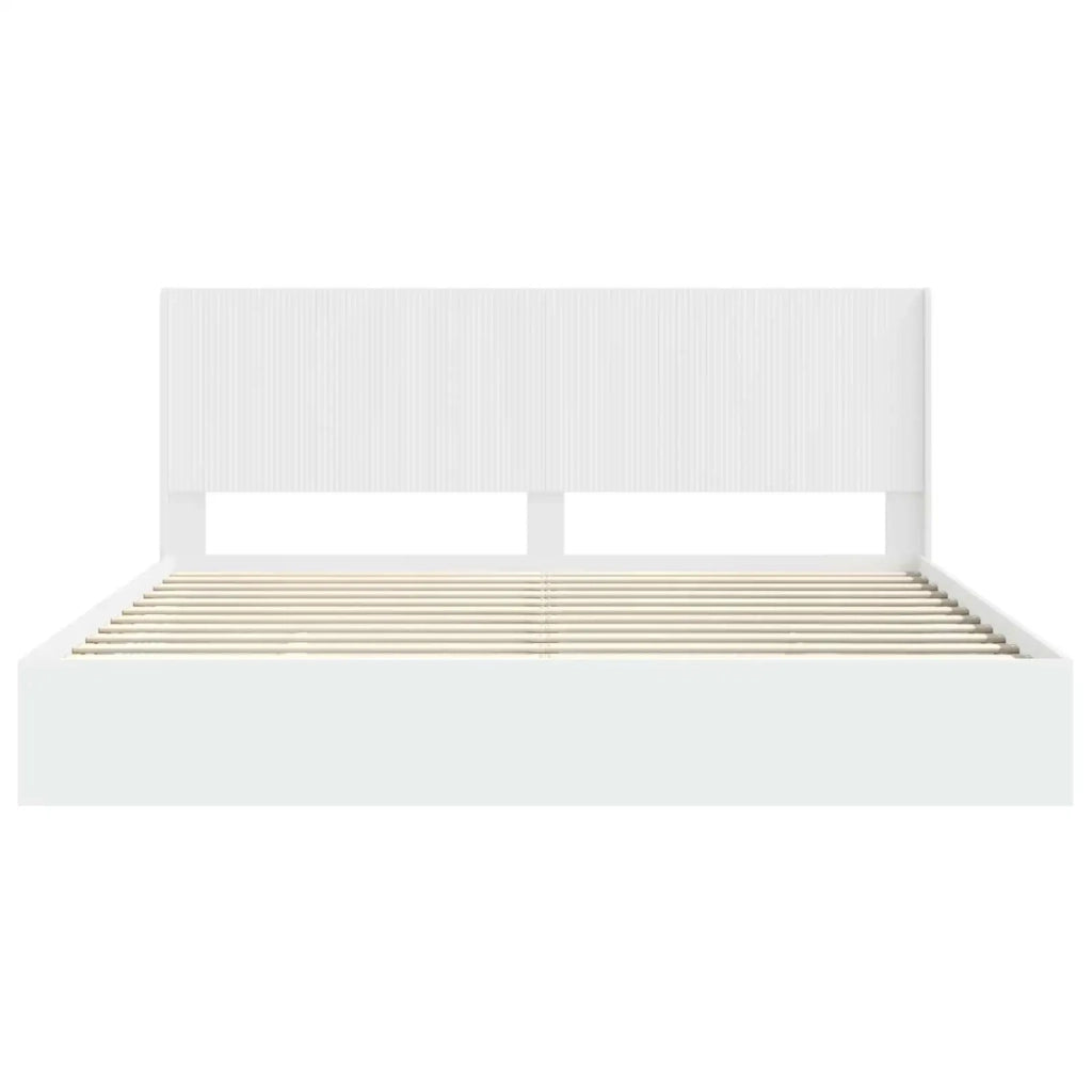 Struttura del letto con stoccaggio e testata Bianco 3414001