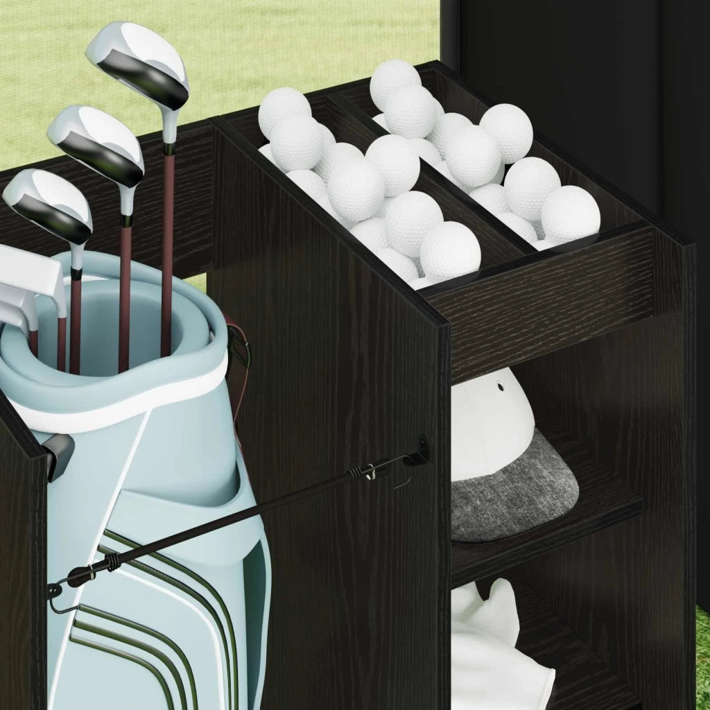 Armadio per Golf con ruota Rovere Nero 65 x 45 x 98 cm 899448