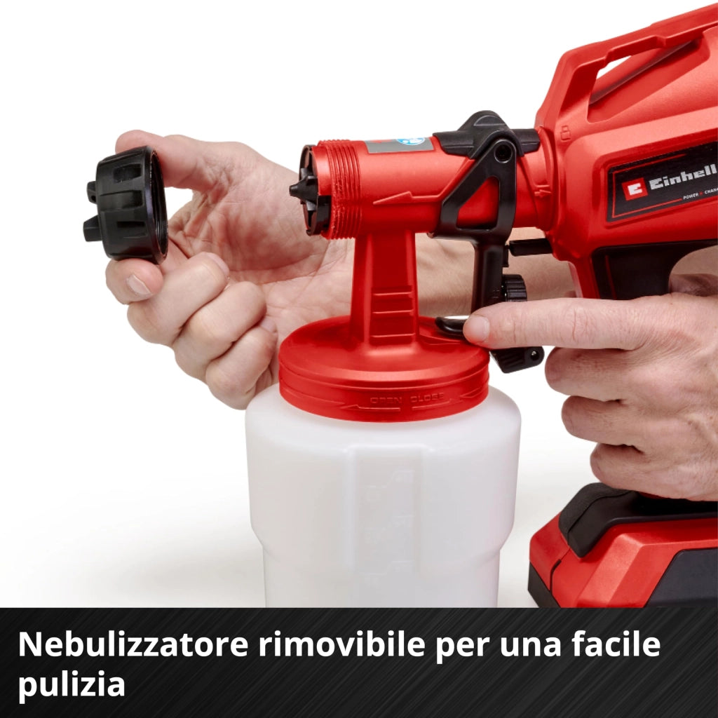 Pistola Verniciatura Batteria Tcsy 18 a 60 Einhell Xchange Solo Corpo