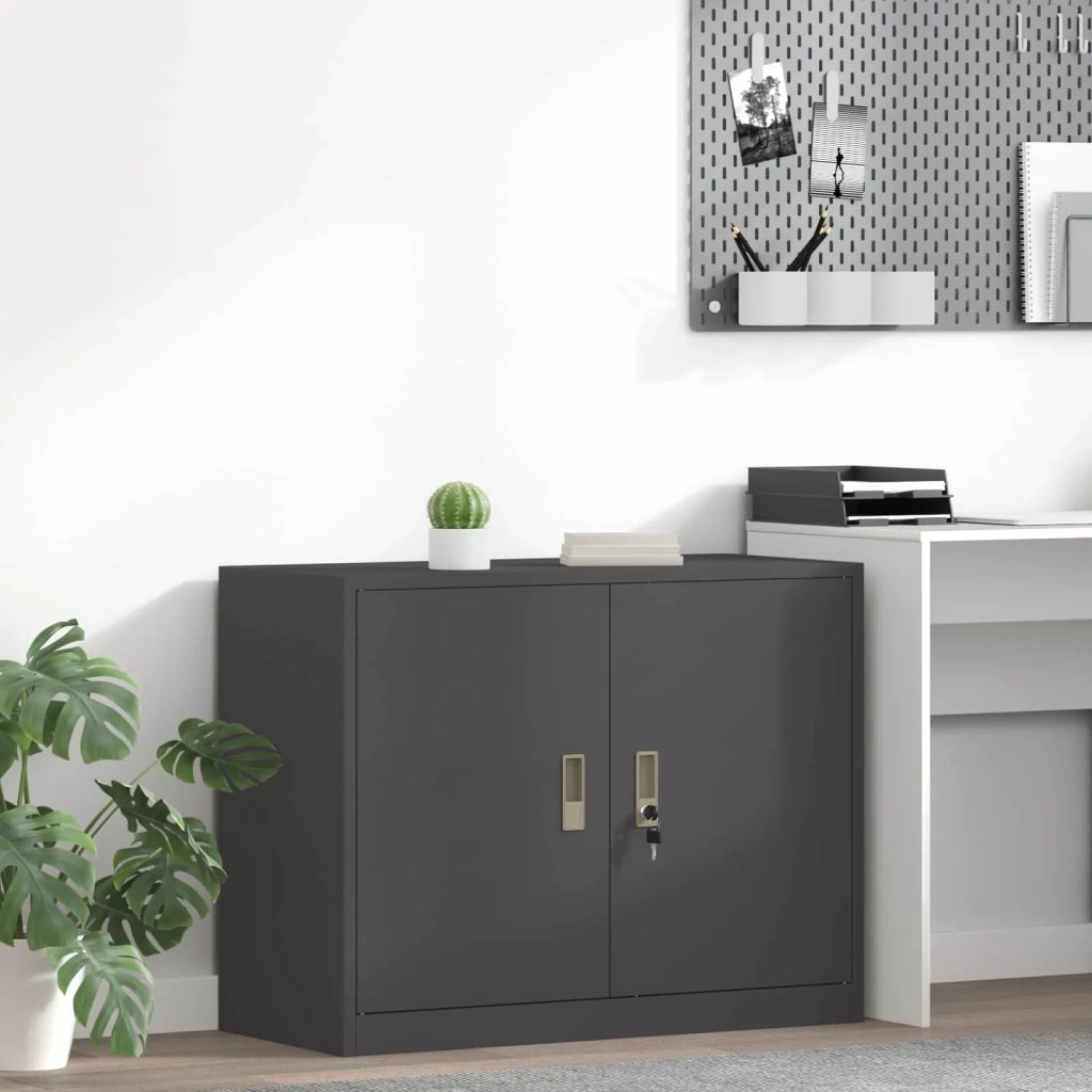 Armadio Nero 90 x 40 x 70 cm Acciaio