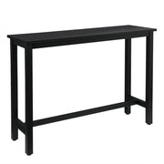 Tavolo da pranzo con piano ampio e struttura in metallo - per cucina - in MDF e metallo - 140×100×40 cm - nero
