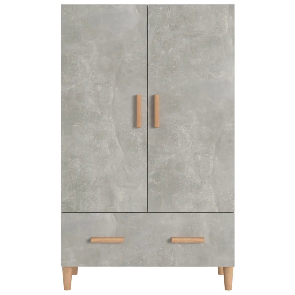 Credenza-Buffet-Armadio da cucina Grigio Cemento 70x31x115 cm in Legno Multistrato 580968