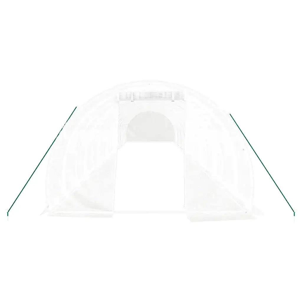 Serra con Telaio in Acciaio Bianco 48 m² 16x3x2 m 3188056
