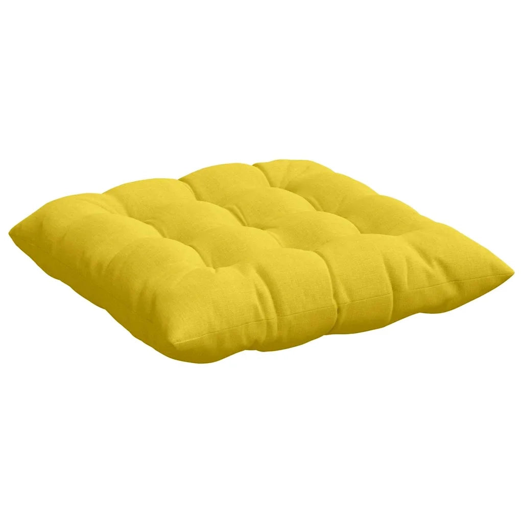 Cuscini per Seduta 4 pcs Giallo Chiaro 40 x 40 x 6 cm Tessuto 42015155