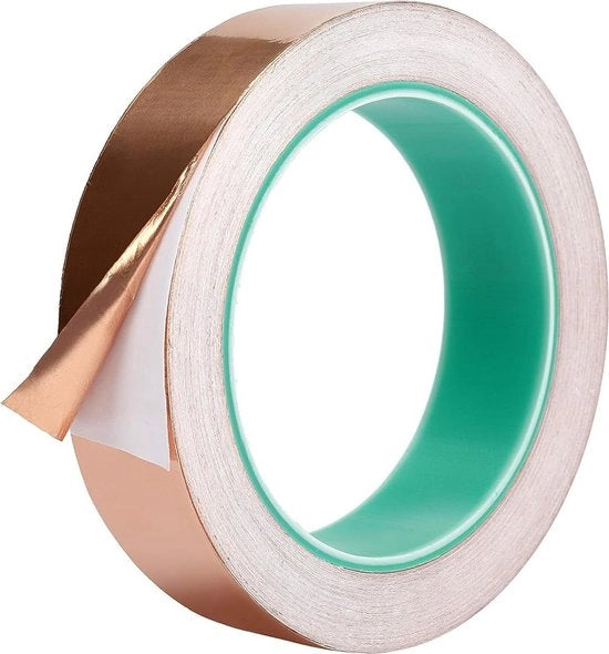 Tappetina a doppia faccia conduttiva in rame per schermatura EMI - 25 mm x 20 m