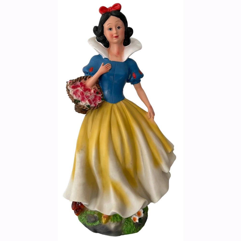 Nano da Giardino in poliresina Altezza 44 cm Statuetta Gnomo per esterno BIANCANEVE
