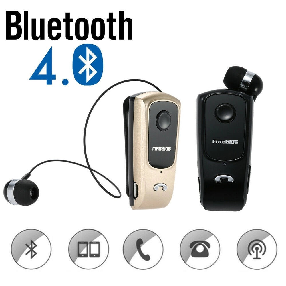 Trade Shop - Auricolare Con Cuffia Retrattile Retraibile Clip Fineblue F920 Per Smartphone -