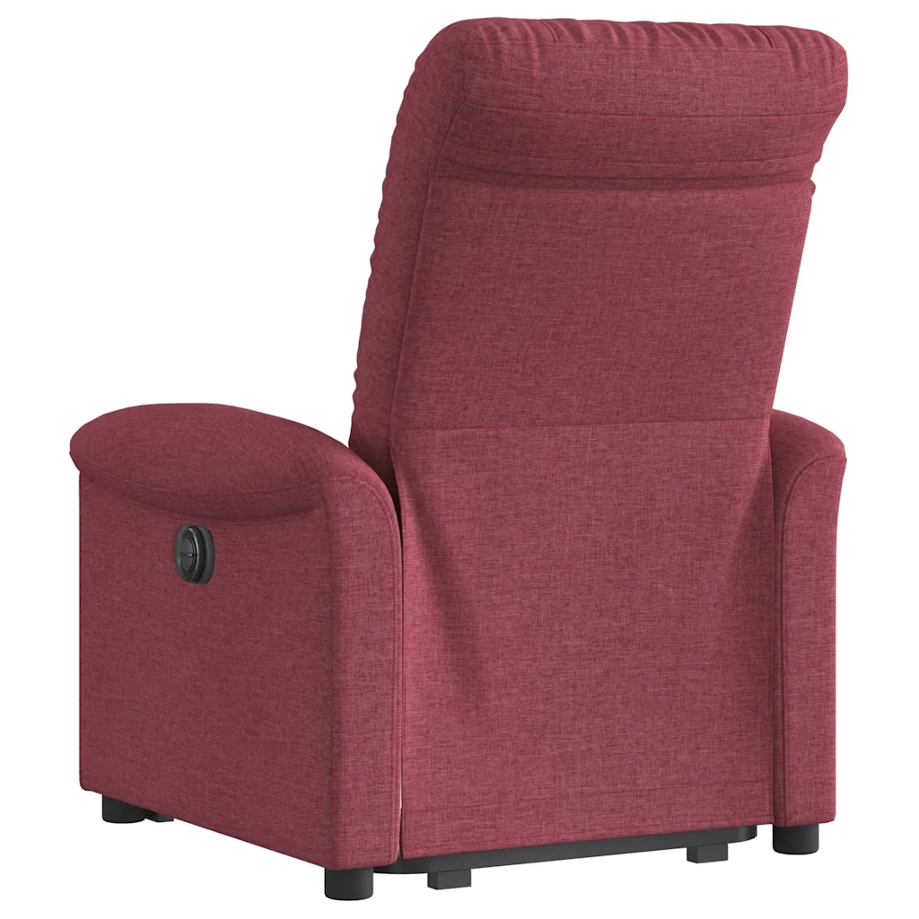Poltrona Alzapersona Reclinabile Elettrica Rosso Vino Tessuto 3303277