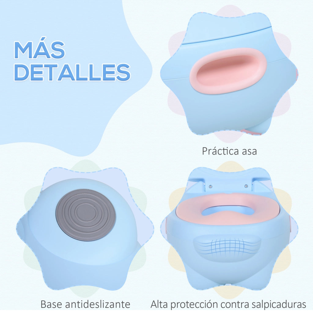 Orinalino per Bambini a Forma di Ippopotamo ¨C zephmum ¨C Blu 40x30x23 cm
