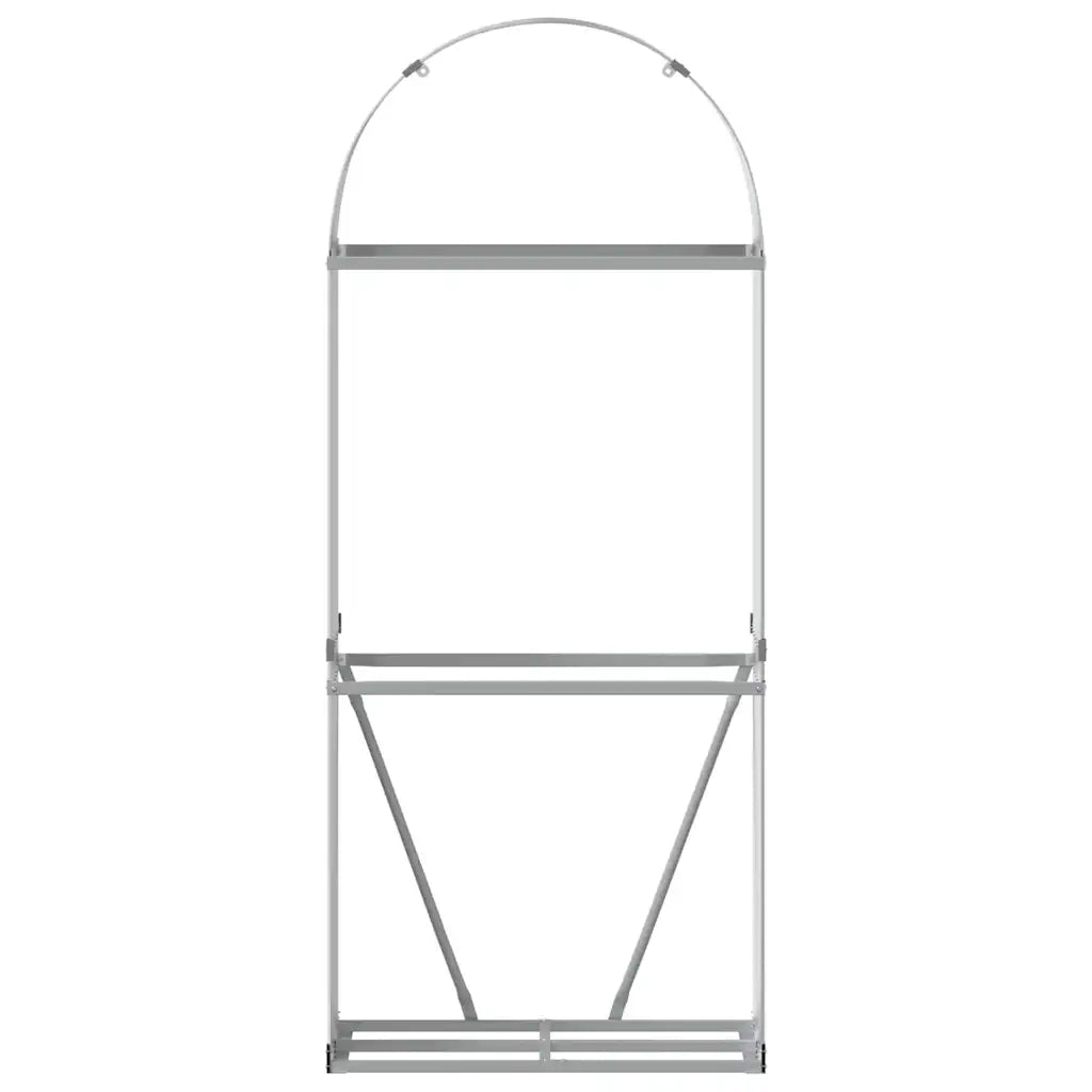 Portaceppi Grigio Chiaro 80x45x190 cm in Acciaio Zincato 364550