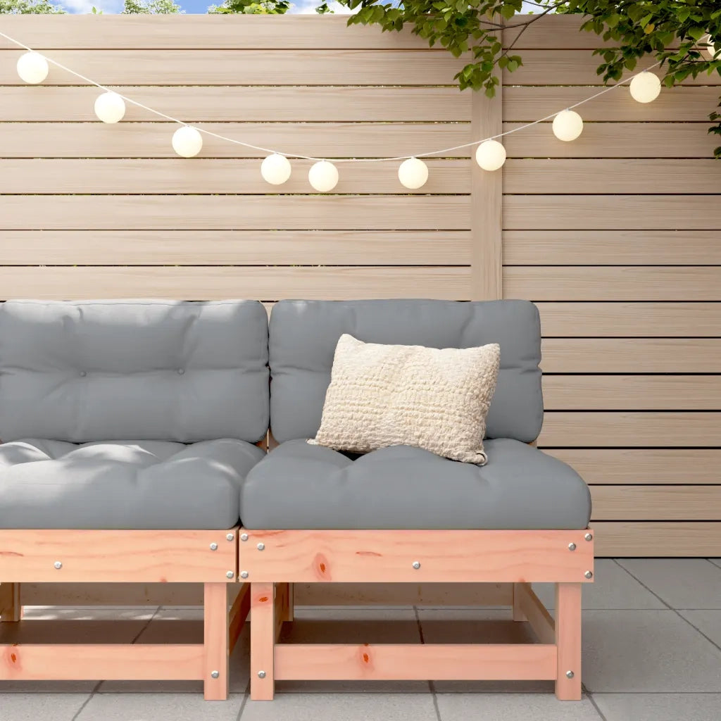 Divano Centrale da Giardino-Sofa Modulare-Divanetto da esterno in Legno Massello di Douglas