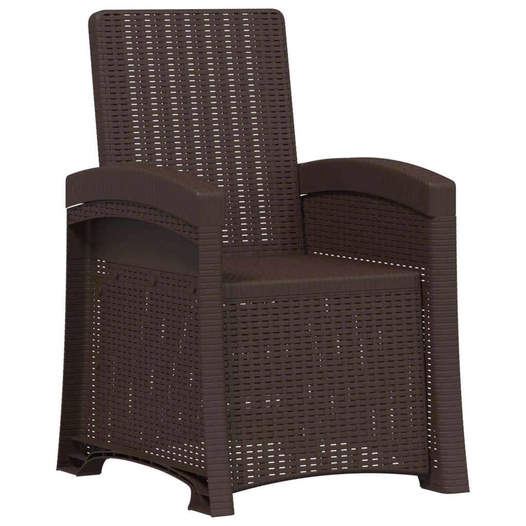 Sedia da giardino reclinabile effetto rattan 2 pcs 8012021