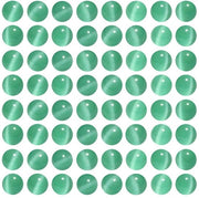 60 pezzi di perle blu-verdi occhi di gatto 6 mm perle rotonde libere per la creazione di accessori, collane, bracciali, orecchini e gioielli.