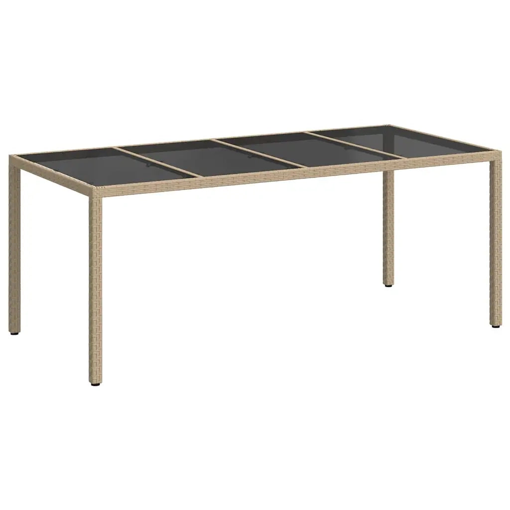 Tavolo da Giardino Beige 190 x 90 x 75 cm polyrattan 362550