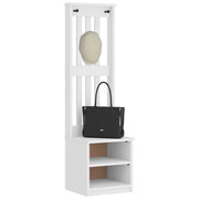 Albero da Ingresso SANDNES Bianco 45x40x159,5 cm Legno di Pino