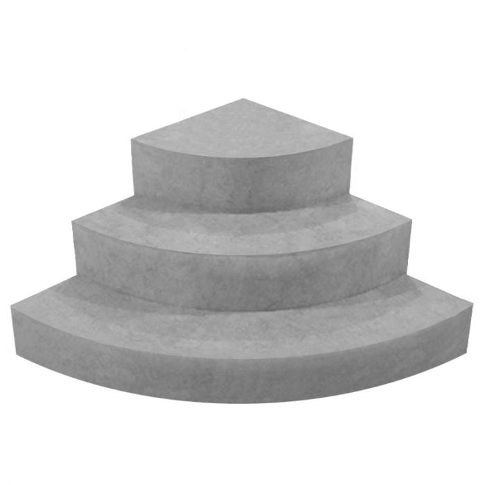 Scala Interna Monza  1,50 X 1,50 H 0,90 M A 3 Gradini, Per Posa Sotto Liner