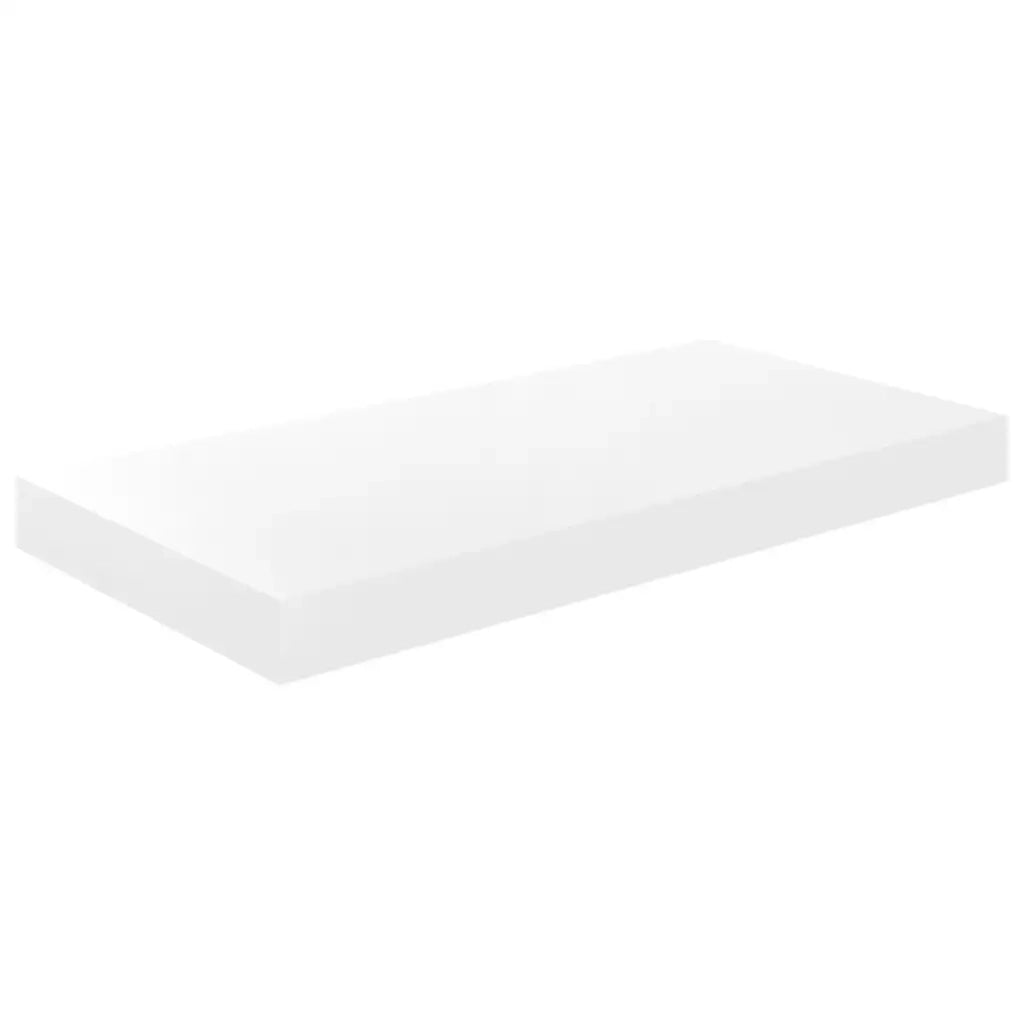 Scaffali a Parete 4 pz Bianco Lucido 50x23x3,8 cm in MDF 323747