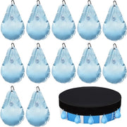 Kit di copertura per piscine con pesi - 12 pezzi - Sacchetto di plastica - 23 x 34 cm - Tasche da parete appese con ganci - PVC rinforzato con valvola antileak