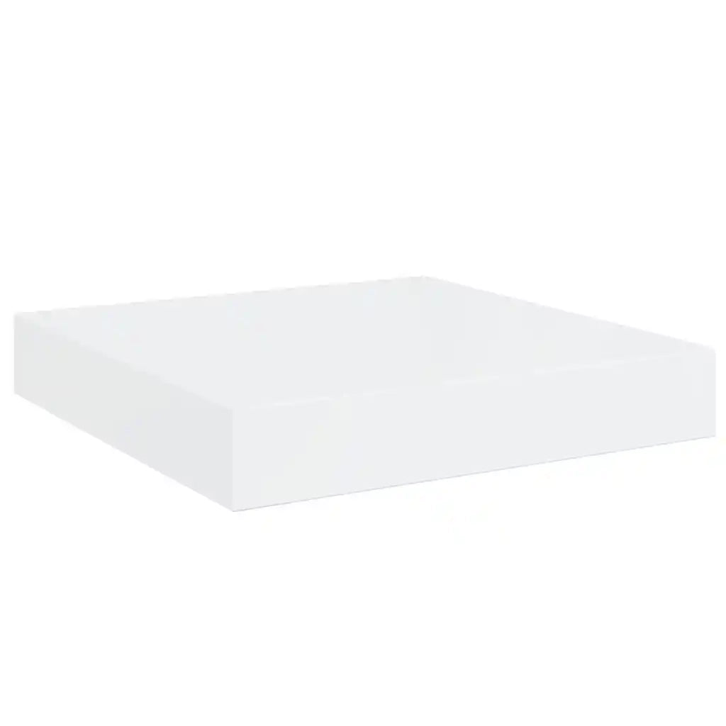 Scaffali a Parete 2 pz Bianco Lucido 23x23,5x3,8 cm in MDF 323740