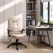 Poltrona ufficio ergonomica con massaggio e riscaldamento, reclinabile, marrone