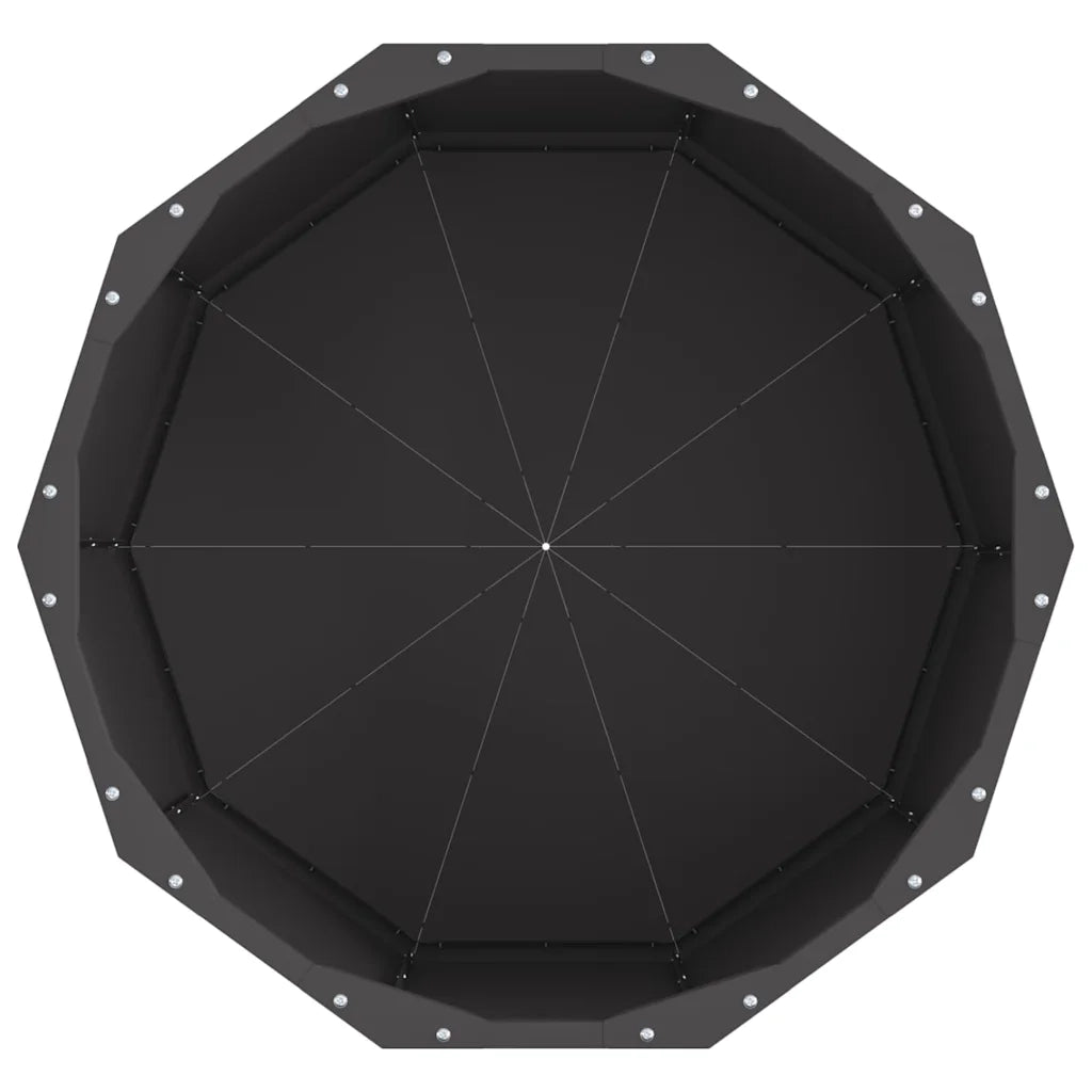 Fioriera Nero 60 x 60 x 35 cm Acciaio 883738