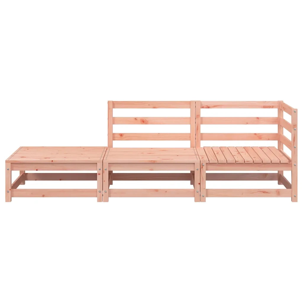 Divano Giardino con Poggiapiedi 2 Posti Legno Massello Douglas 837975