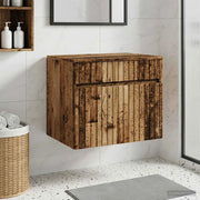 Mobiletto da Bagno a Muro Legno antico 59 x 44,5 x 50 cm 890640