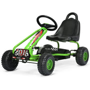 Go-kart a pedali per bambini 92 x 50 x 53 cm sedile regolabile freni a mano stile realistico PP verde 20_0012279