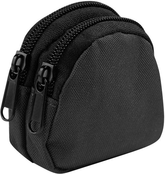 Tasca da capo nera - Tasca da capo tattica - Tasca EDC mini - Tasca da riempimento - Materiale in canapa - Dimensioni 9 x 8 x 3 cm