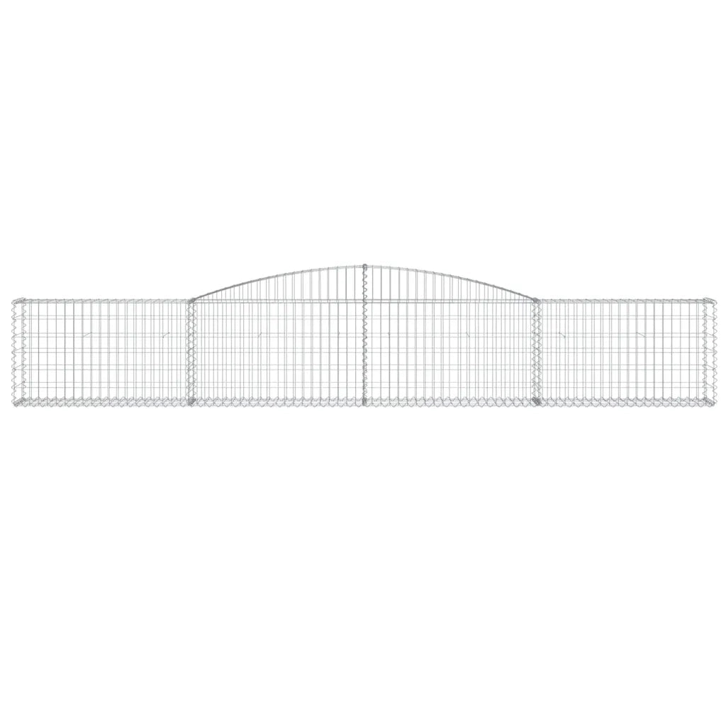 Cesti Gabbioni ad Arco 2 pz 400x30x60/80 cm Ferro Zincato 3146840