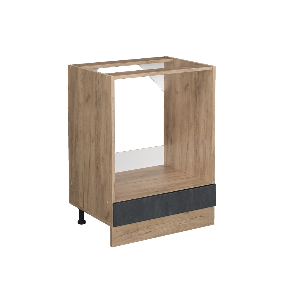 Vicco Mobile per forno da incasso Calcestruzzo nero 60 cm senza piano di lavoro