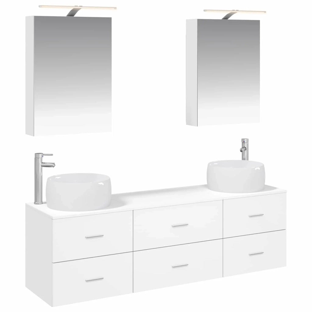 Set di mobili per il bagno 5 pcs Bianco 3406991