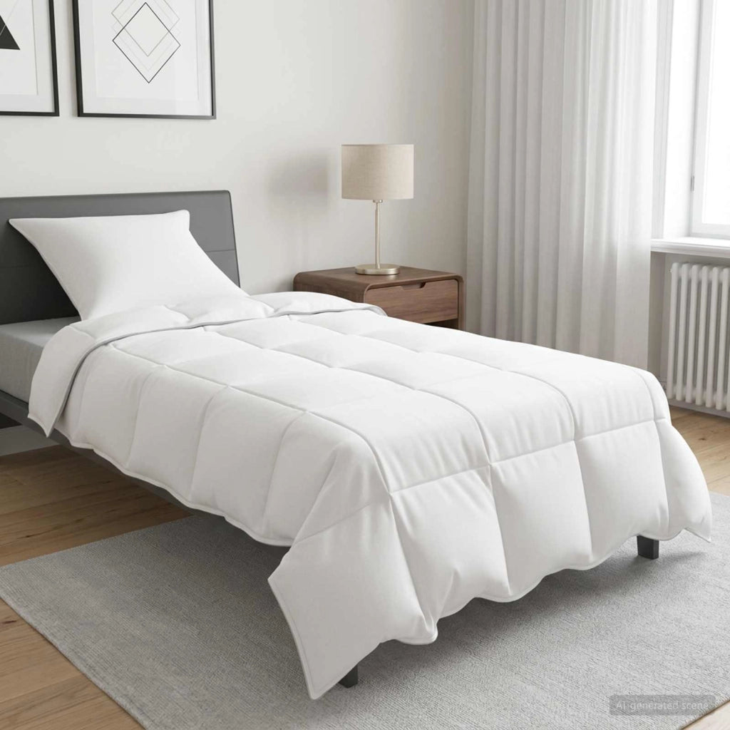 Piumone Bianco 140 x 220 cm Fibra di bambù 42041942