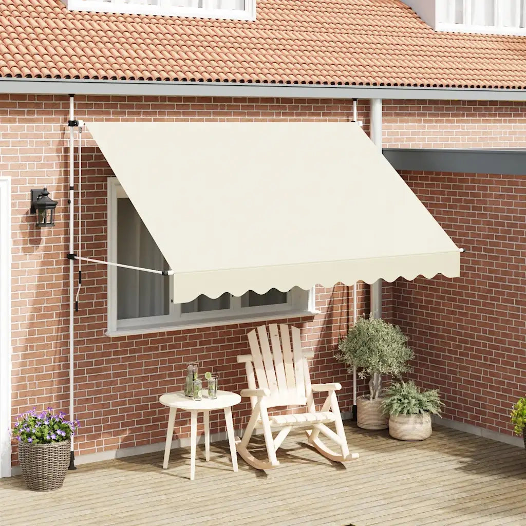 Tenda da Sole | Tenda parasole Retrattile Manuale 300 cm Crema