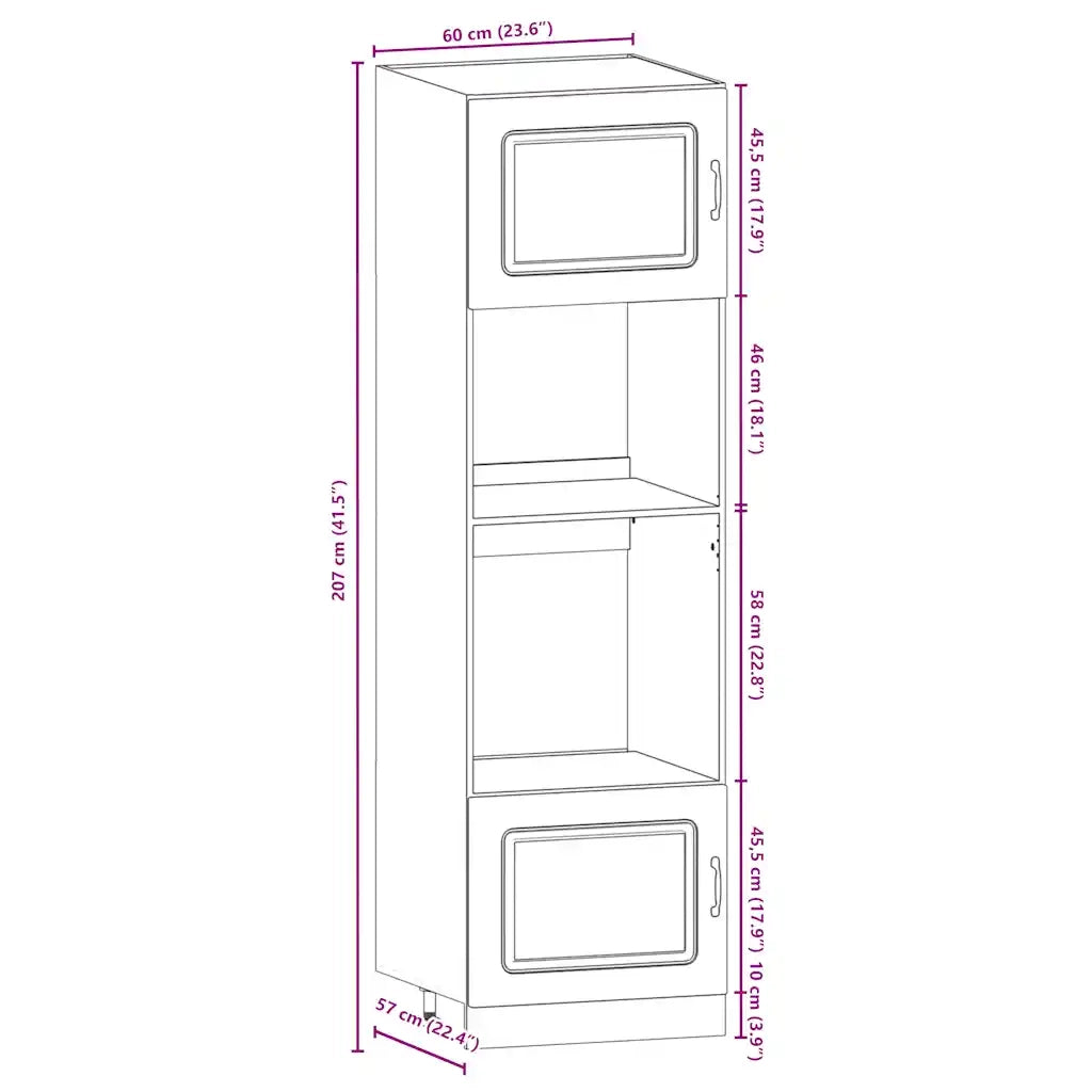 Set Mobili da Cucina 7 pz Kalmar Grigio Cemento in Truciolato