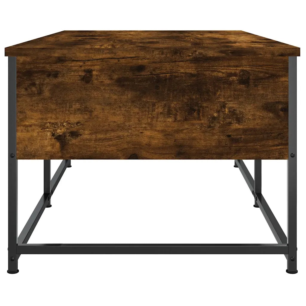 Tavolino da Salotto Rovere Fumo 100x51x40 cm Legno Multistrato 833972