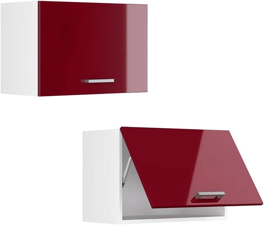 Pensile da cucina R-Line, Rosso lucido, 60 cm Piatto, per la libera combinazione all'interno di sistemi cucina modulari